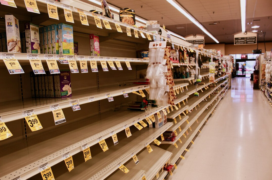 empty store shelf