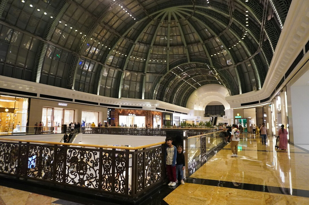 retail store interior with shoppers